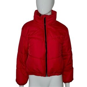 Wild Fable Red Puffy Jacket Woman's XS Full Zip Long Sleeve Coat